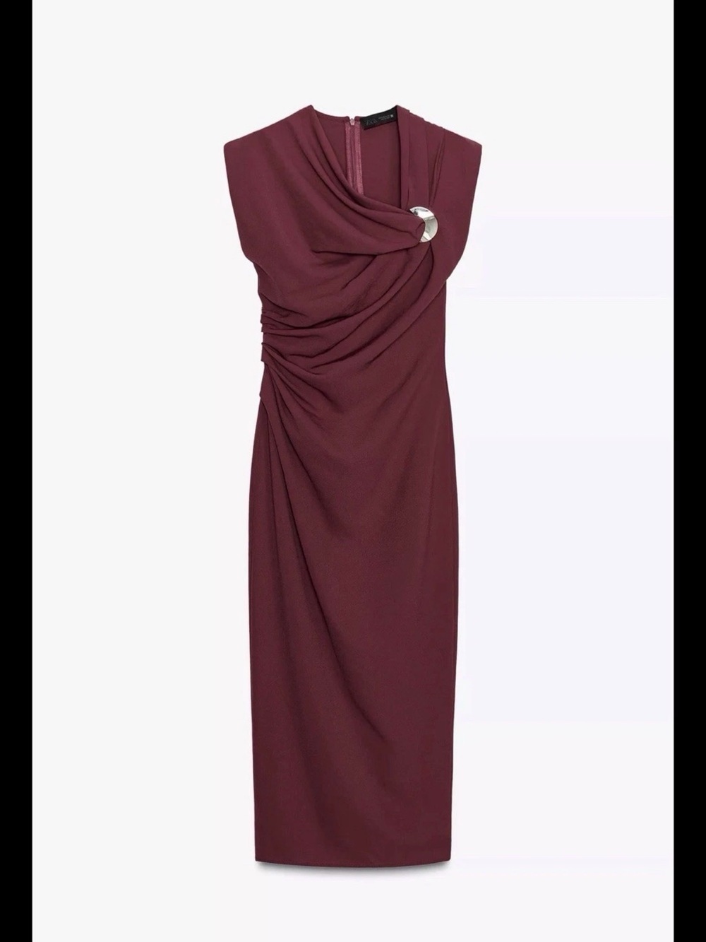 ZARA ❗️MIDI DRESS W/ GOLD APPLIQUÉ COLOR RASPBERRY REF :5029/169